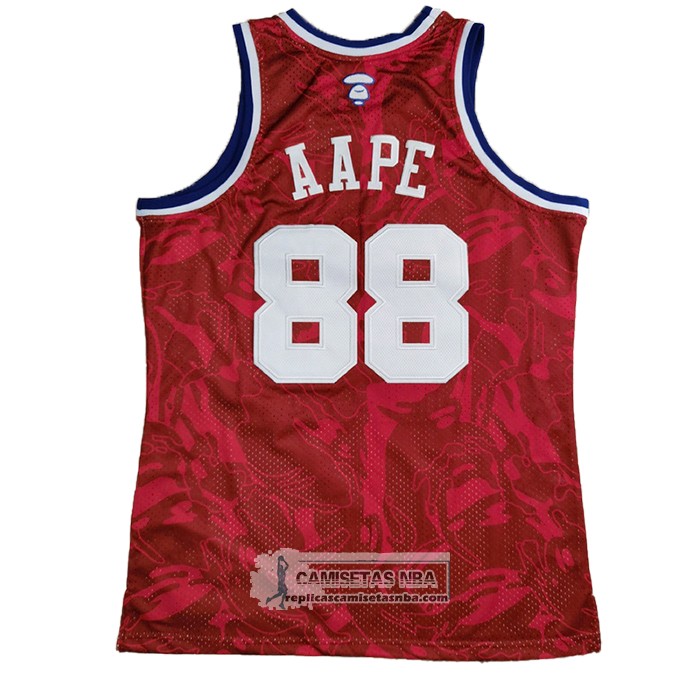 Camiseta All Star 1988 AAPE x Mitchell & Ness Rojo